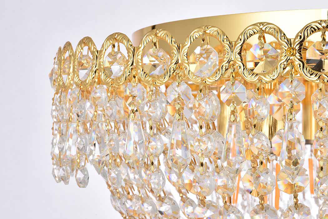 Elegant Flush Mount Light - Gold, L 18" (V1900F18G-RC)