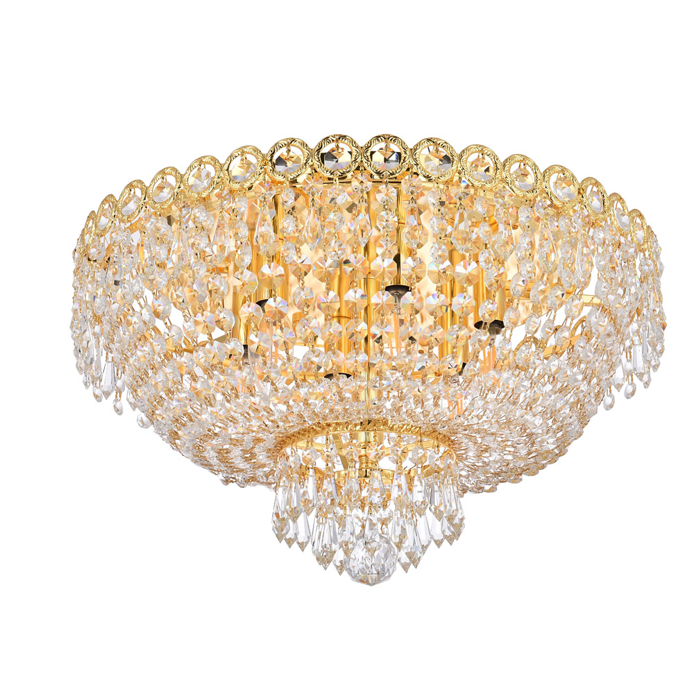 Elegant Flush Mount Light - Gold, L 18" (V1900F18G-RC)