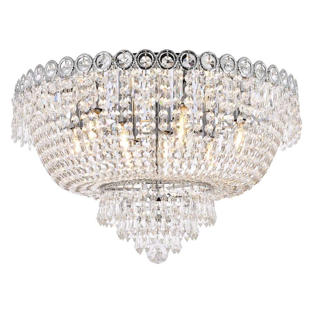 Elegant Flush Mount Light - Chrome, L 20" (V1900F20C-RC)