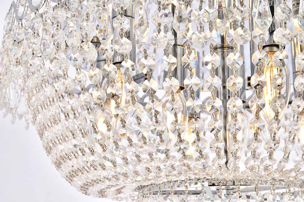 Elegant Flush Mount Light - Chrome, L 20" (V1900F20C-RC)