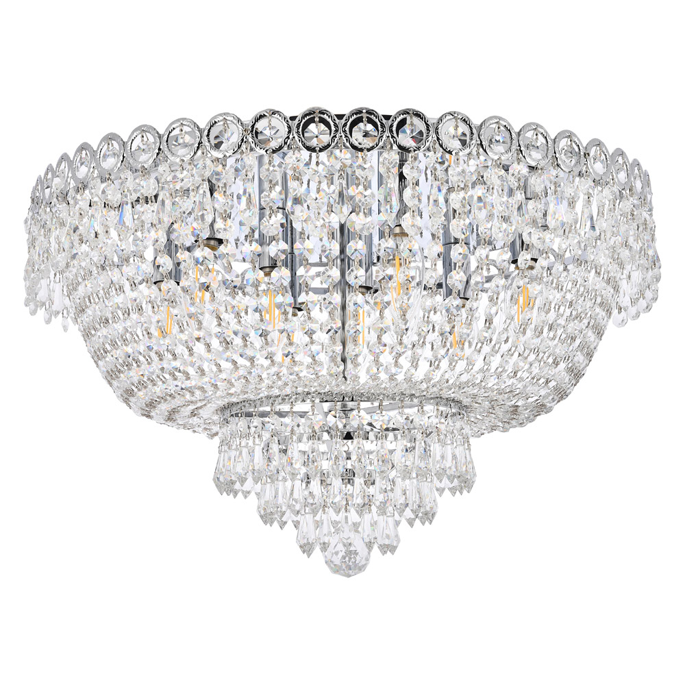 Elegant Flush Mount Light - Chrome, L 20" (V1900F20C-RC)