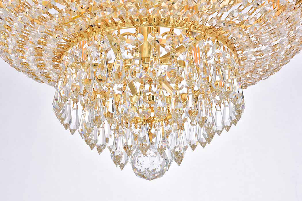 Elegant Flush Mount Light - Gold, L 20" (V1900F20G-RC)