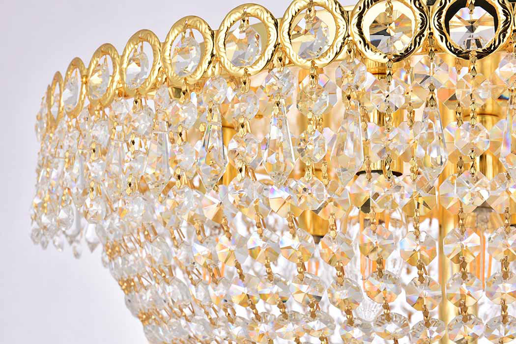 Elegant Flush Mount Light - Gold, L 20" (V1900F20G-RC)