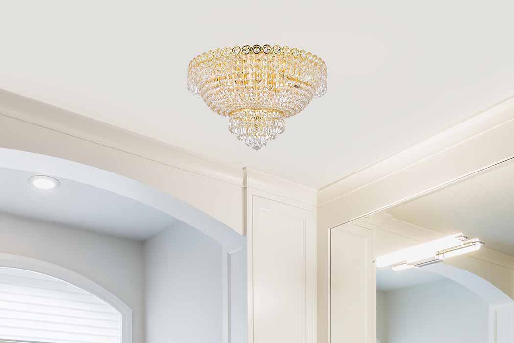 Elegant Flush Mount Light - Gold, L 20" (V1900F20G-RC)