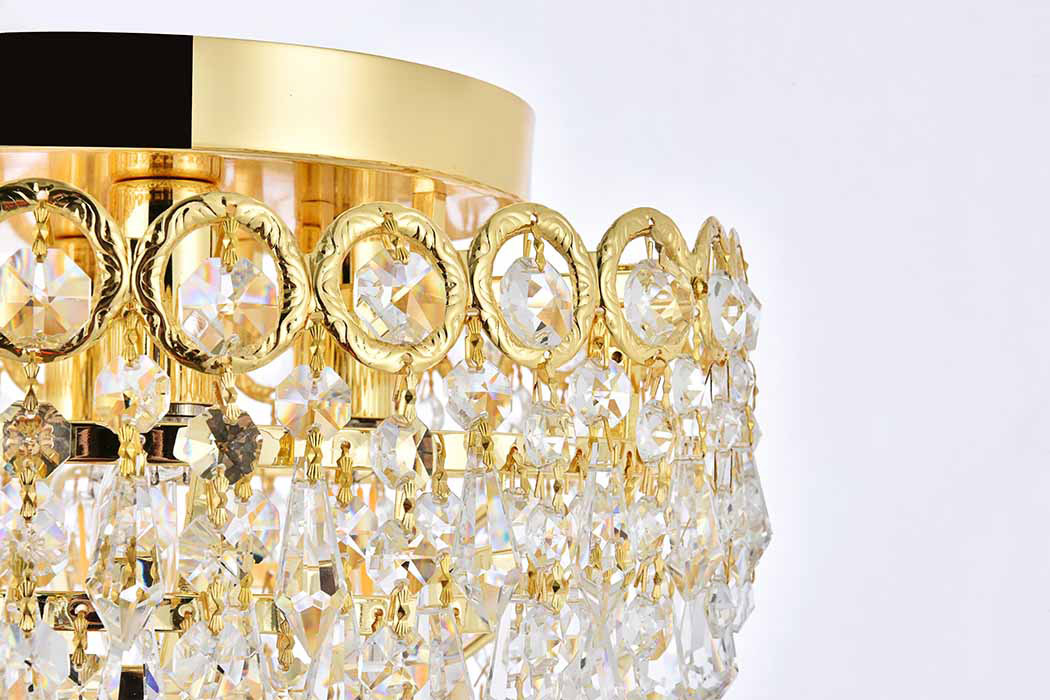 Elegant Flush Mount Light - Gold, L 12" (V1902F12G-RC)