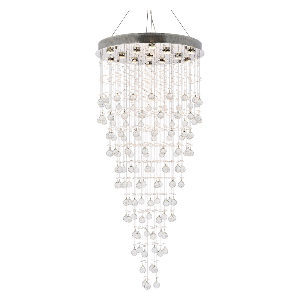 Elegant Chandelier - Chrome, L 28" (V2006G28C-RC)