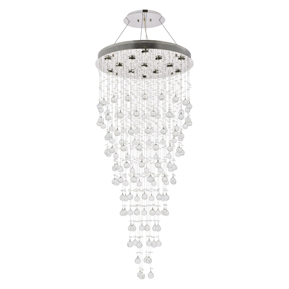 Elegant Chandelier - Chrome, L 28" (V2006G28C-RC)