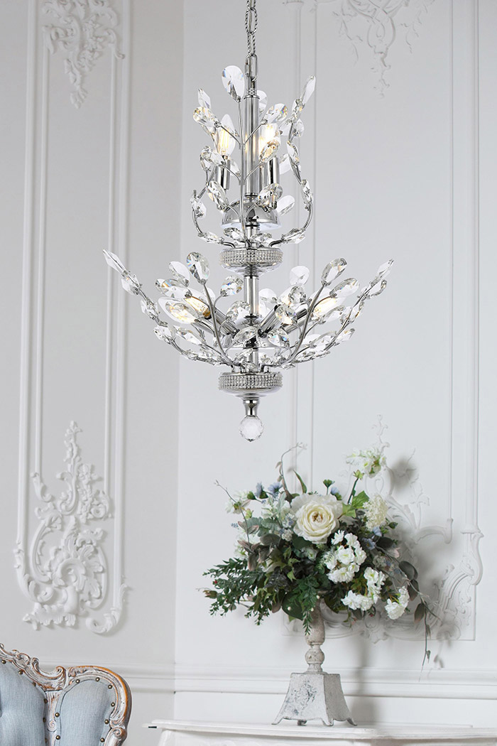 Elegant Chandelier - Chrome, L 21" (V2011D21C-RC)