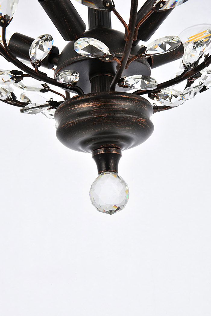 Elegant Chandelier - Dark Bronze, L 21" (V2011D21DB-RC)