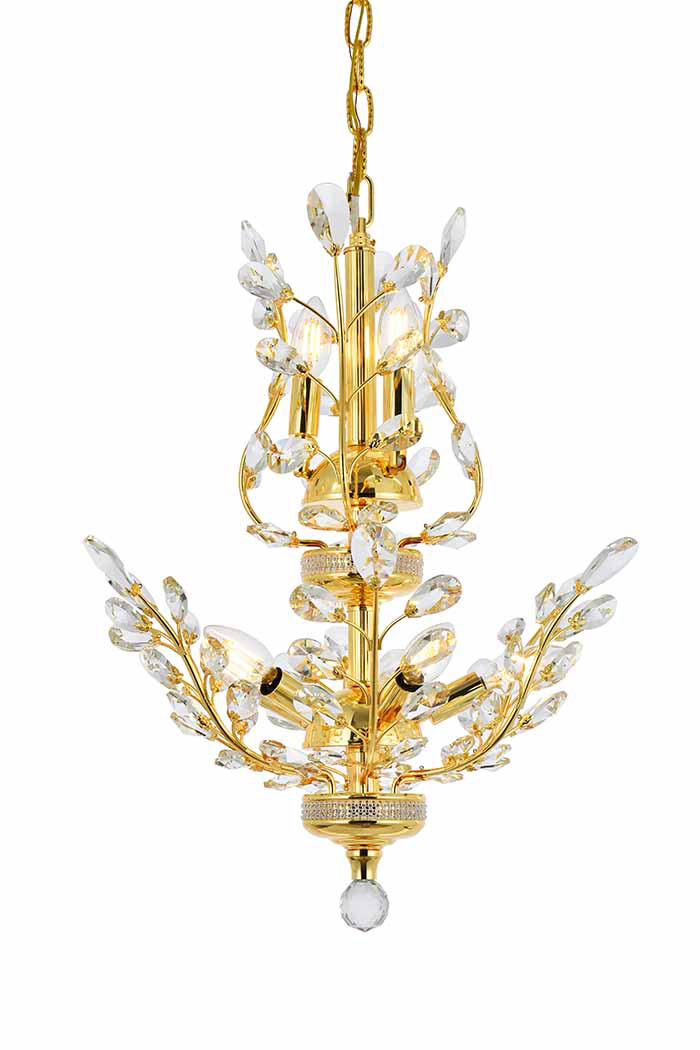 Elegant Chandelier - Gold, L 21" (V2011D21G-RC)
