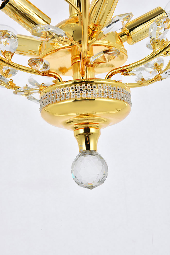 Elegant Chandelier - Gold, L 21" (V2011D21G-RC)