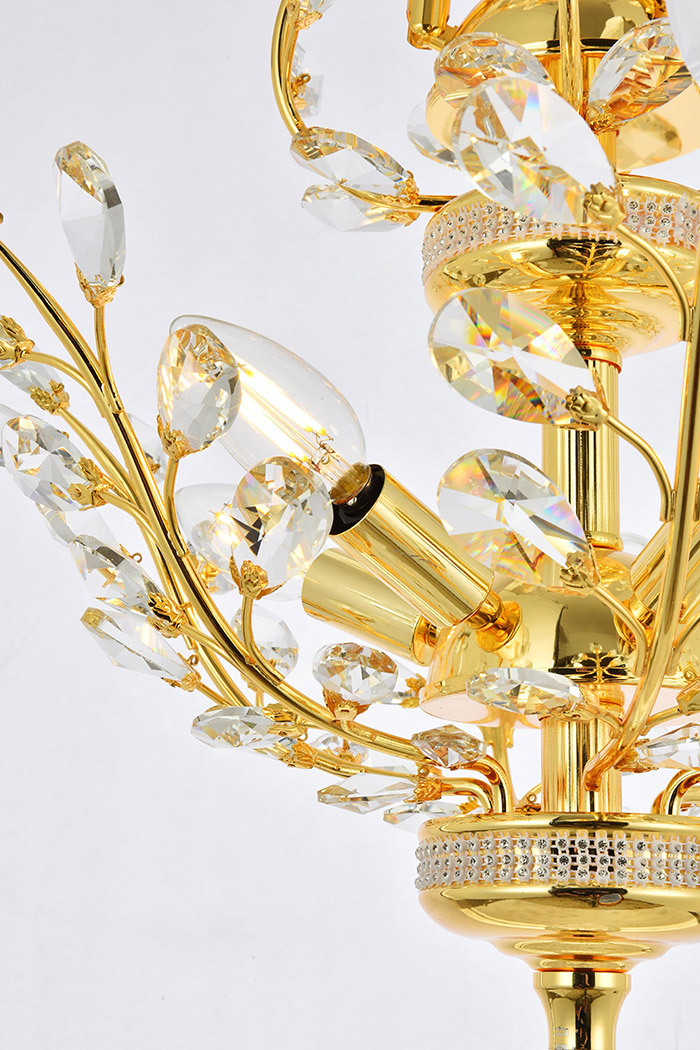 Elegant Chandelier - Gold, L 21" (V2011D21G-RC)