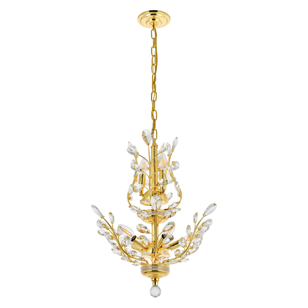 Elegant Chandelier - Gold, L 21" (V2011D21G-RC)