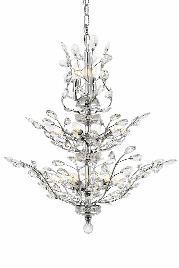 Elegant Chandelier - Chrome, L 27" (V2011D27C-RC)