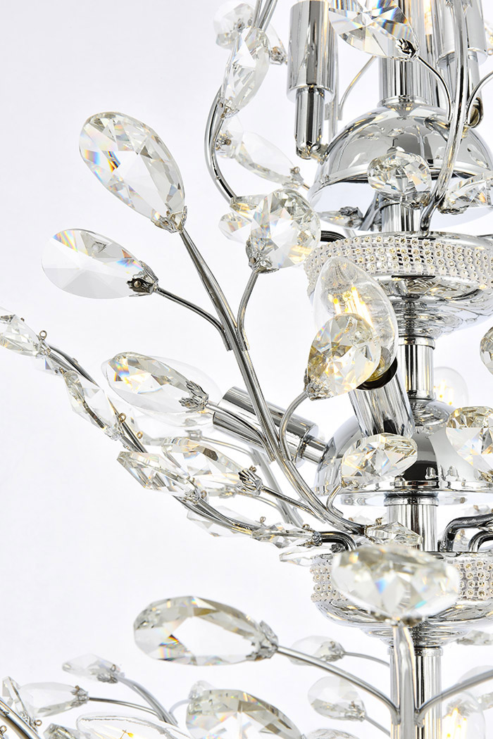 Elegant Chandelier - Chrome, L 27" (V2011D27C-RC)