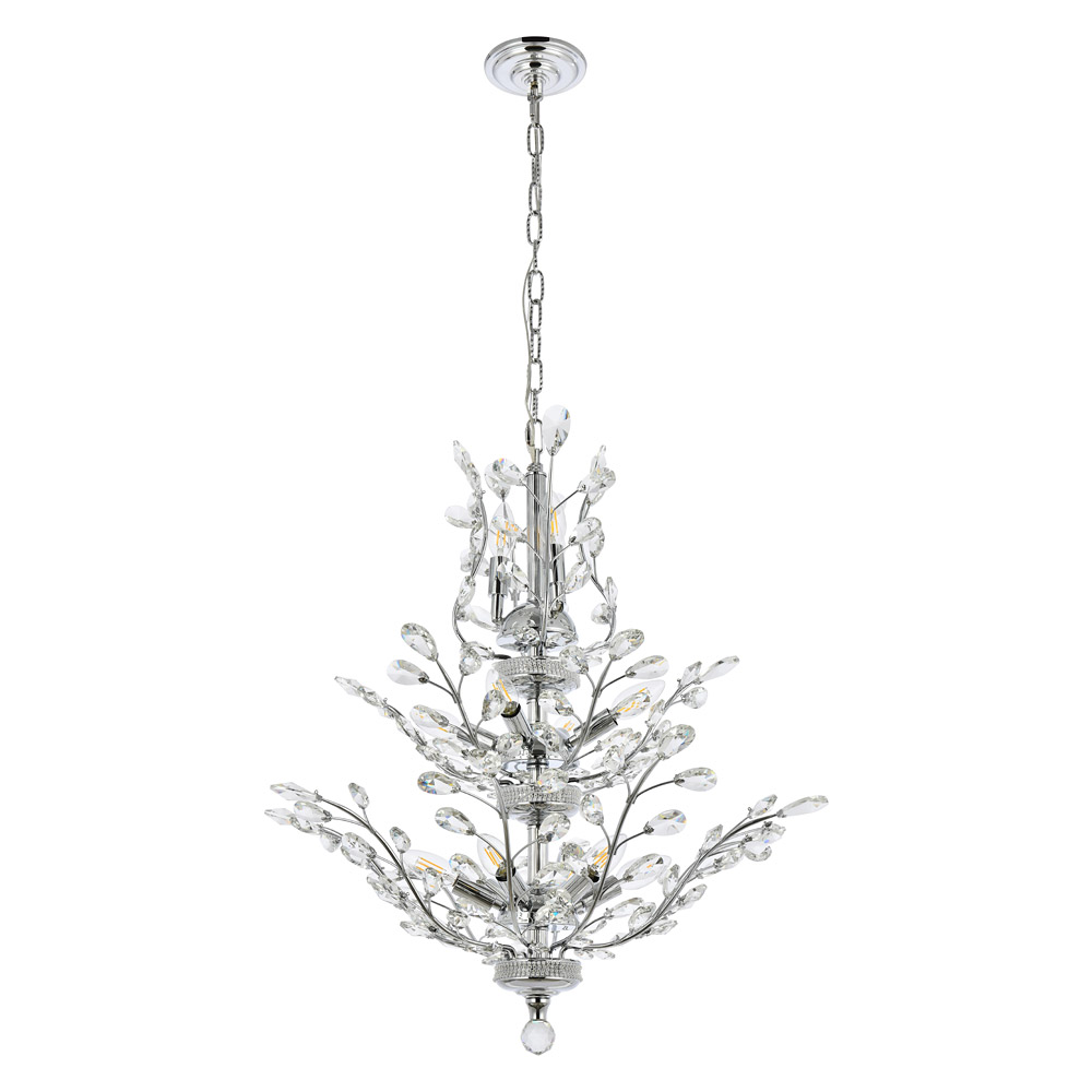 Elegant Chandelier - Chrome, L 27" (V2011D27C-RC)