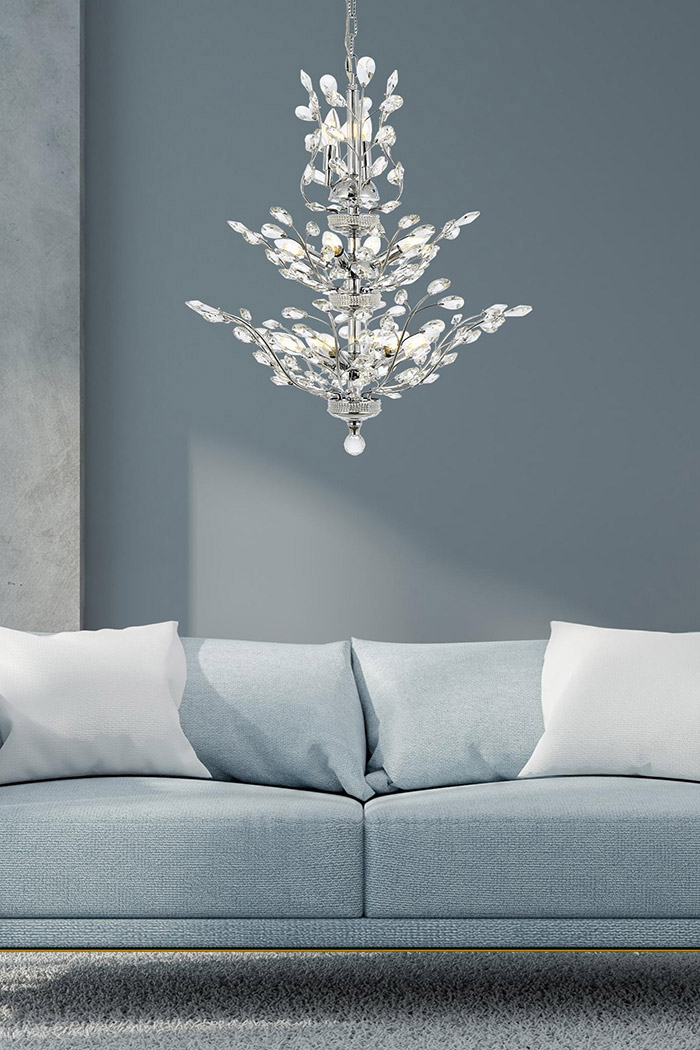 Elegant Chandelier - Chrome, L 27" (V2011D27C-RC)
