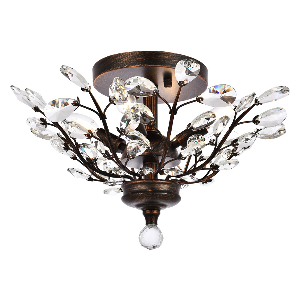 Elegant Flush Mount Light - Dark Bronze, L 20" (V2011F20DB-RC)