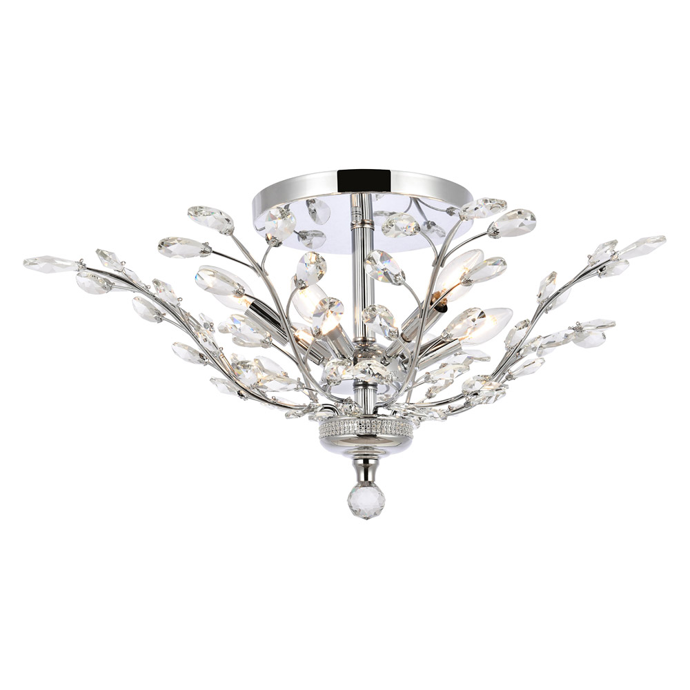 Elegant Flush Mount Light - Chrome/EC, L 27" (V2011F27C-EC)