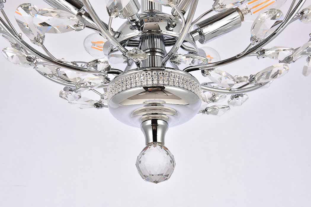 Elegant Flush Mount Light - Chrome/RC, L 27" (V2011F27C-RC)