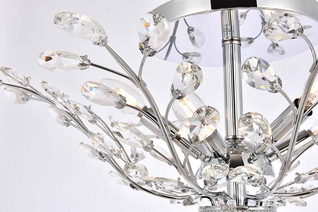 Elegant Flush Mount Light - Chrome/RC, L 27" (V2011F27C-RC)