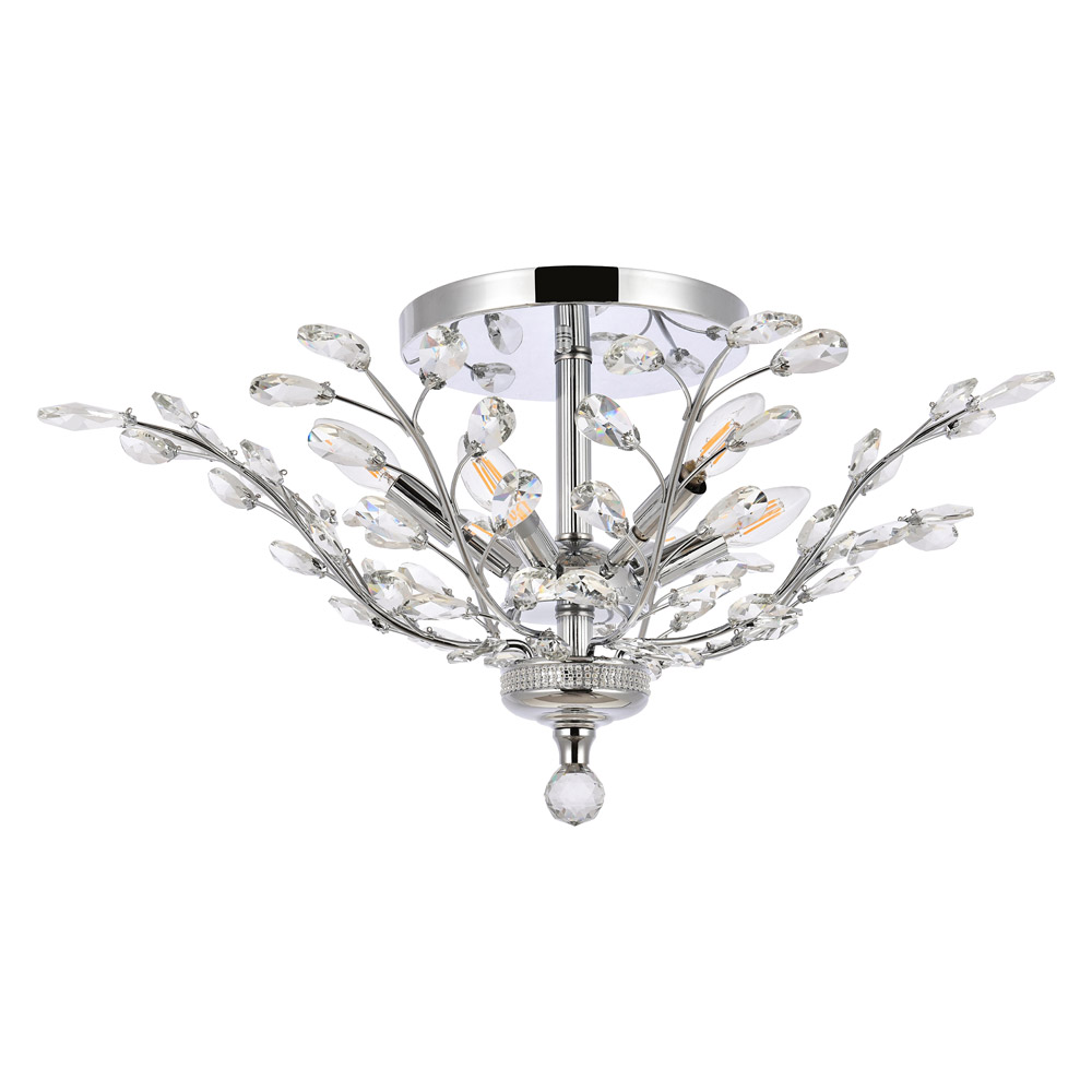 Elegant Flush Mount Light - Chrome/RC, L 27" (V2011F27C-RC)