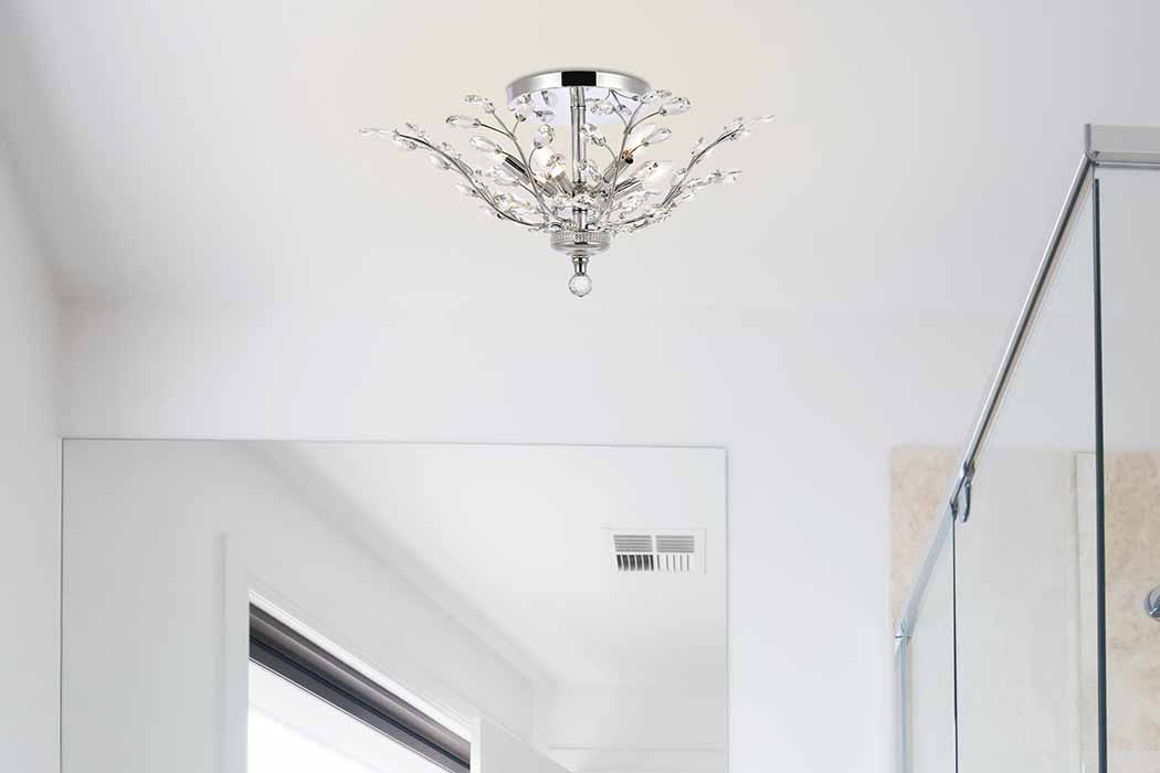 Elegant Flush Mount Light - Chrome/RC, L 27" (V2011F27C-RC)