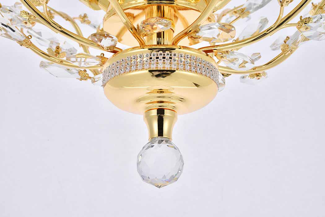 Elegant Flush Mount Light - Gold, L 27" (V2011F27G-RC)