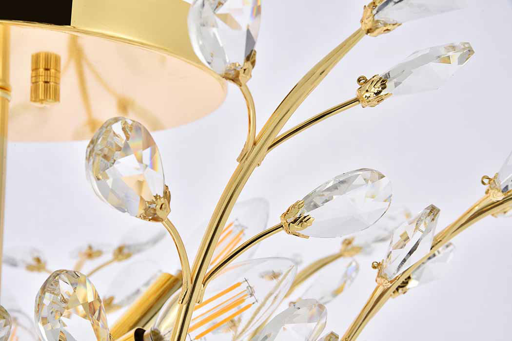 Elegant Flush Mount Light - Gold, L 27" (V2011F27G-RC)