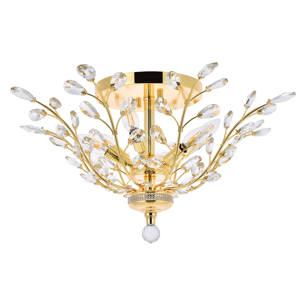 Elegant Flush Mount Light - Gold, L 27" (V2011F27G-RC)