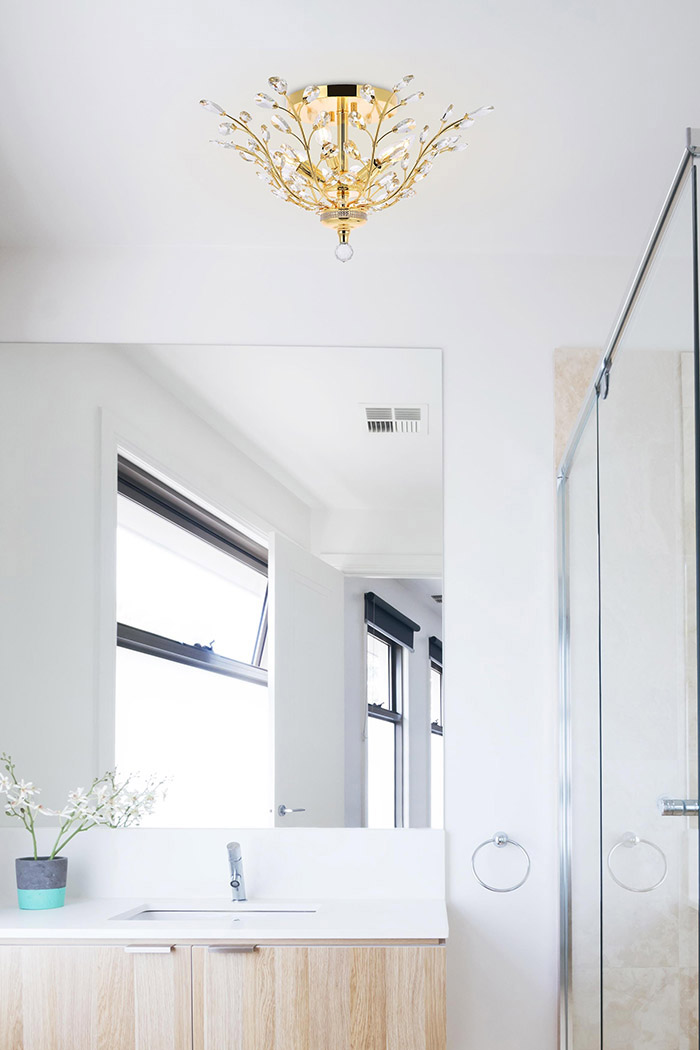Elegant Flush Mount Light - Gold, L 27" (V2011F27G-RC)