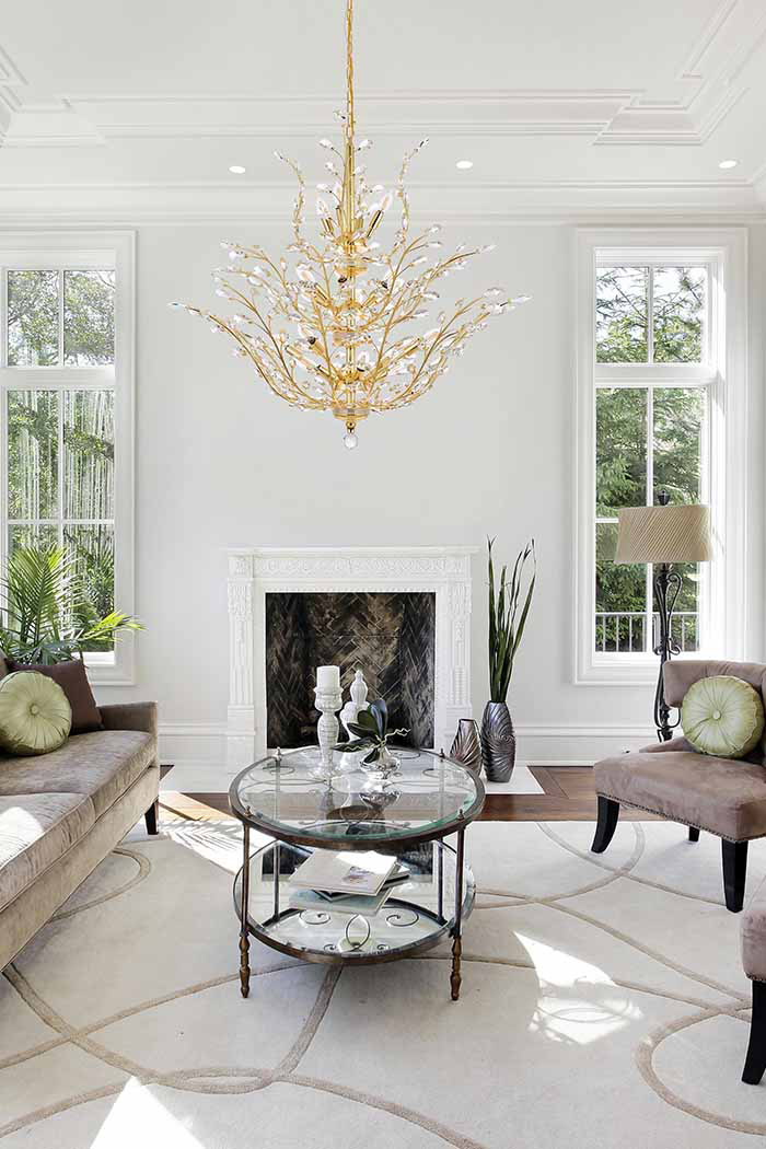 Elegant Chandelier - Gold/EC, L 41" (V2011G41G-EC)