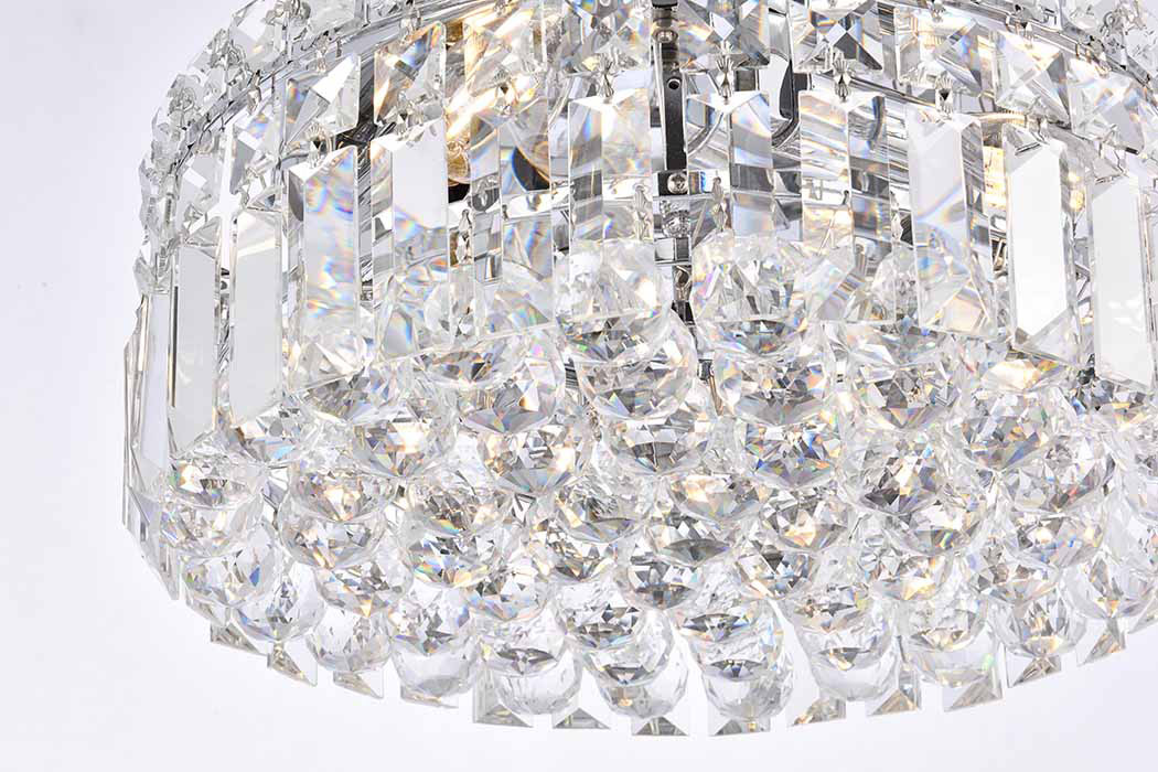 Elegant Flush Mount Light - Chrome, L 12" (V2030F12C-RC)