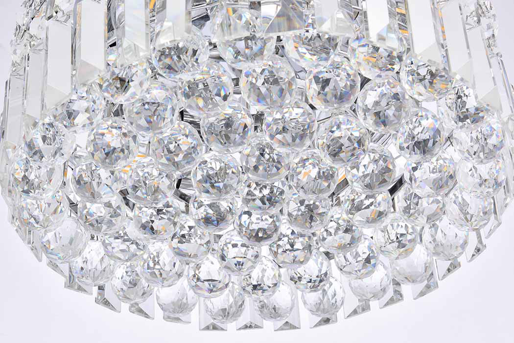 Elegant Flush Mount Light - Chrome, L 12" (V2030F12C-RC)