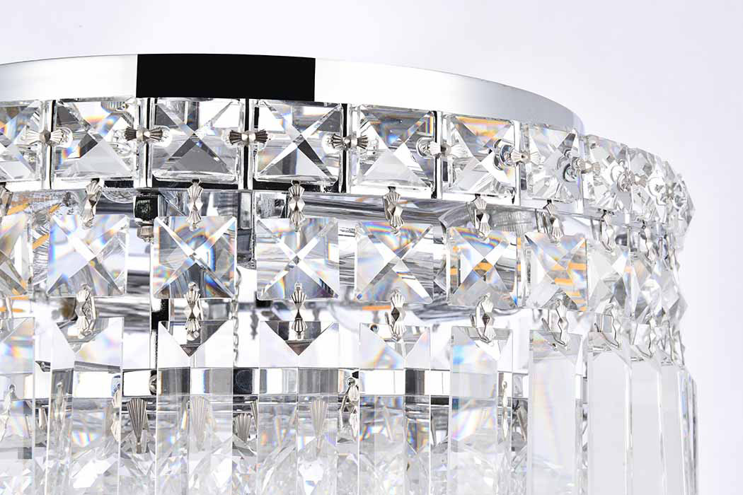 Elegant Flush Mount Light - Chrome, L 12" (V2030F12C-RC)