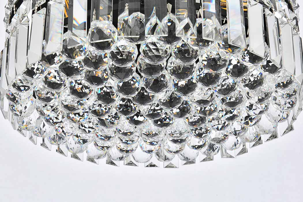 Elegant Flush Mount Light - Black, L 14" (V2030F14BK-RC)