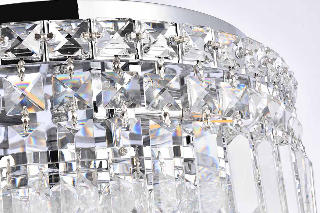 Elegant Flush Mount Light - Chrome, L 14" (V2030F14C-RC)