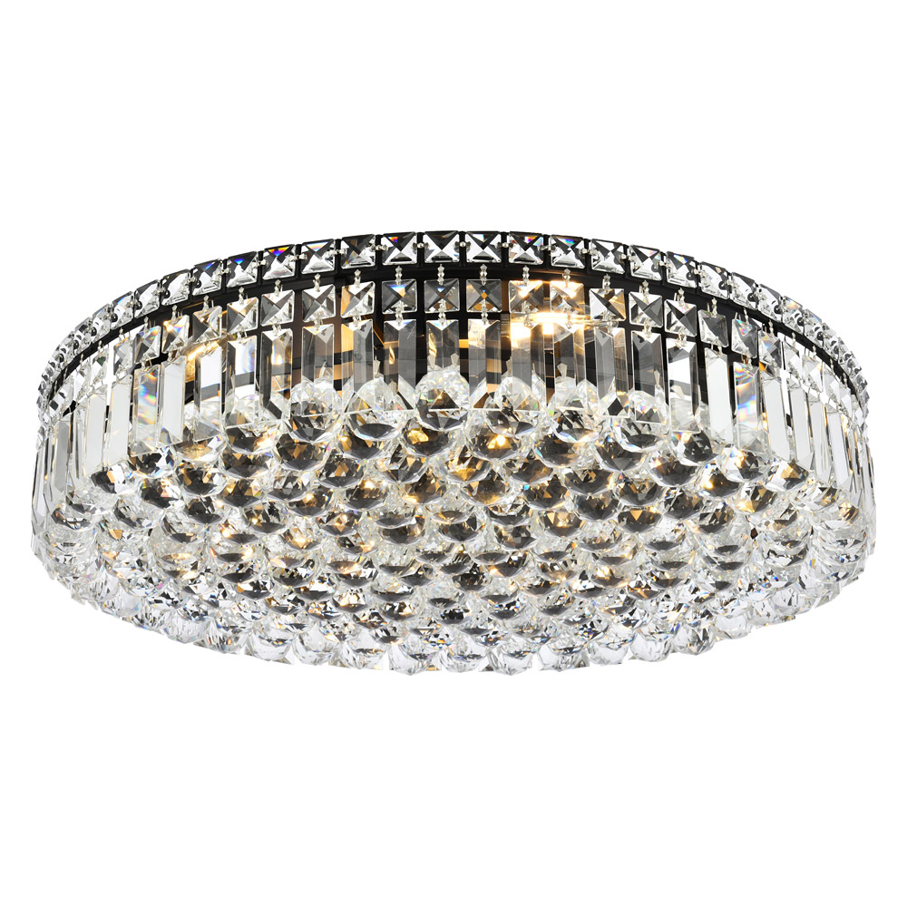 Elegant Flush Mount Light - Black, L 24" (V2030F24BK-RC)