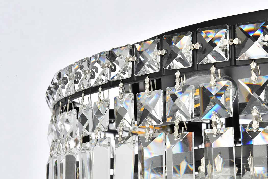 Elegant Flush Mount Light - Black, L 24" (V2030F24BK-RC)