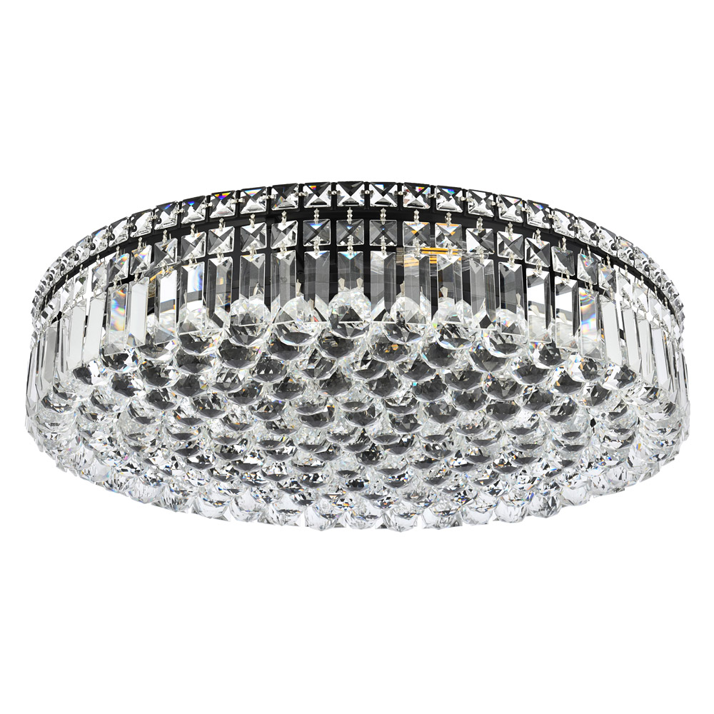 Elegant Flush Mount Light - Black, L 24" (V2030F24BK-RC)