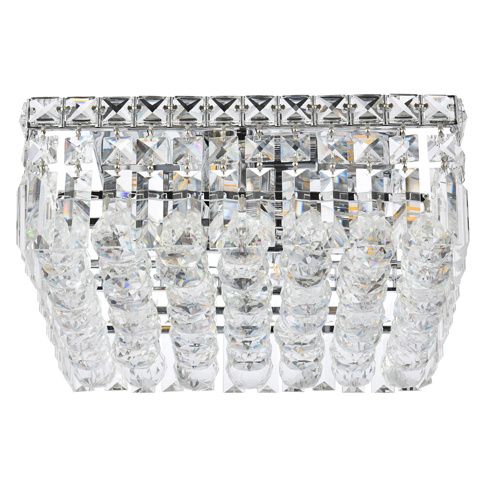 Elegant Flush Mount Light - Chrome, L 12" (V2032F12C-RC)