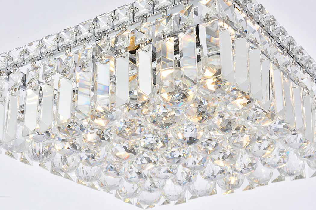 Elegant Flush Mount Light - Chrome, L 12" (V2032F12C-RC)