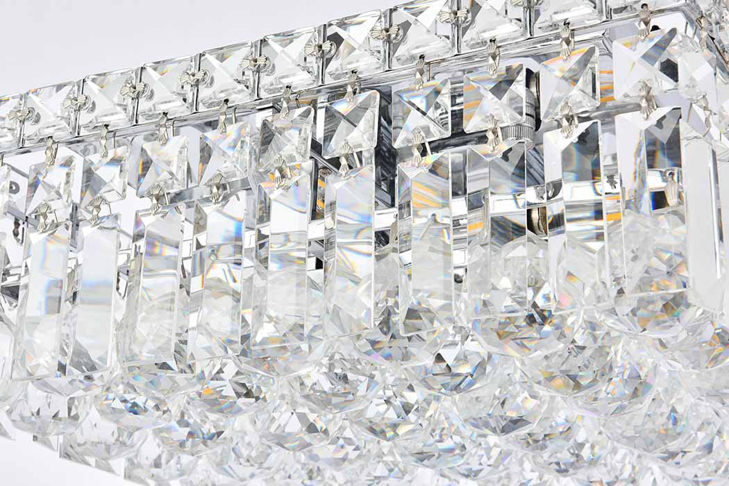 Elegant Flush Mount Light - Chrome, L 12" (V2032F12C-RC)