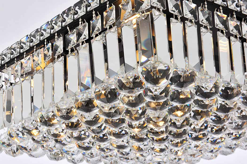 Elegant Flush Mount Light - Black, L 16" (V2032F16BK-RC)