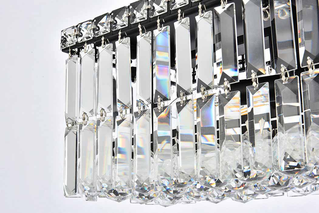 Elegant Chandelier - Black, L 10" (V2034D20BK-RC)