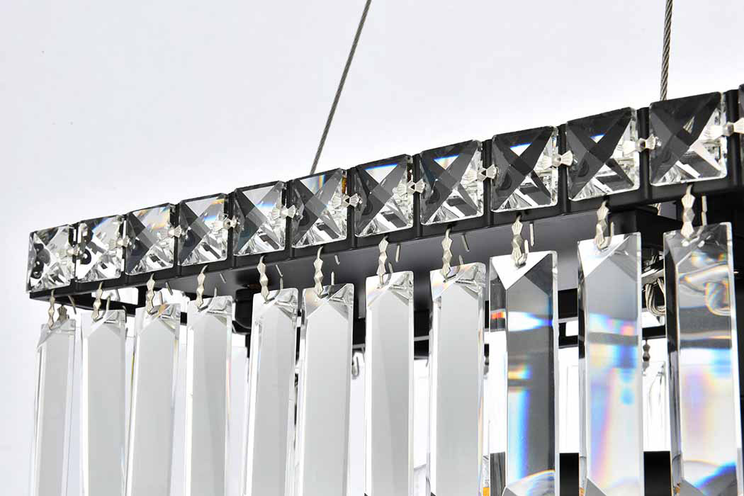 Elegant Chandelier - Black, L 10" (V2034D20BK-RC)