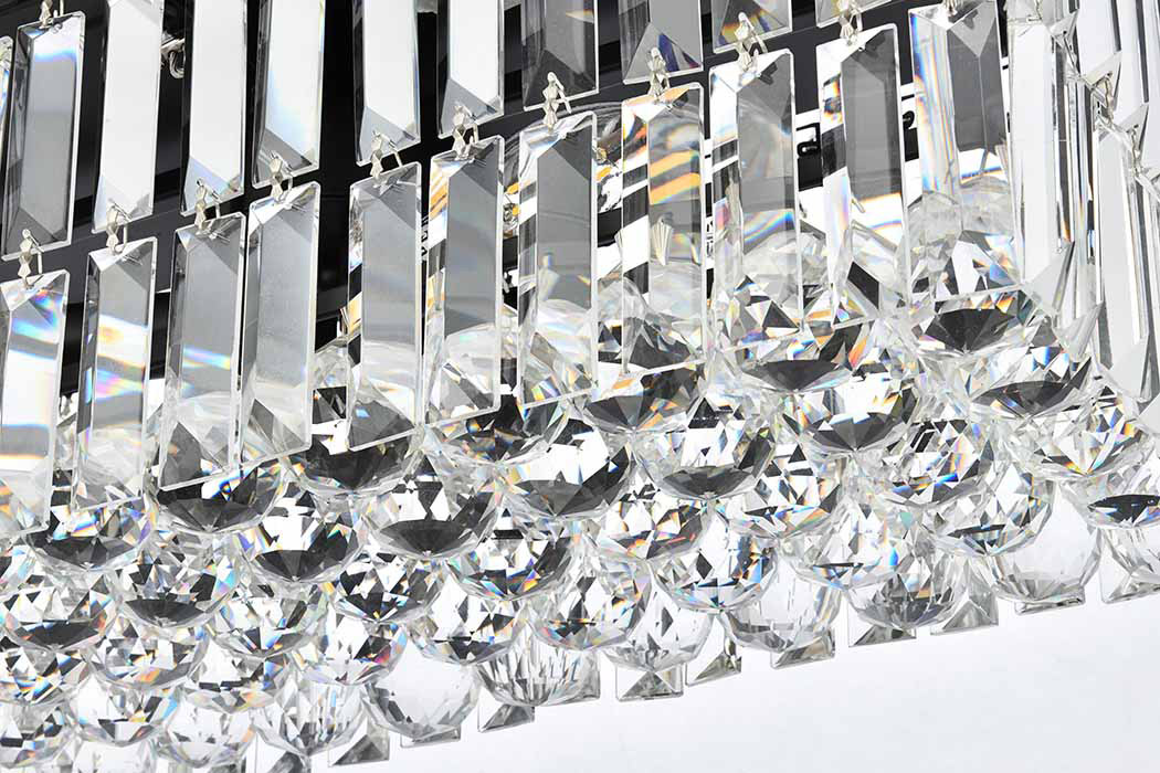 Elegant Chandelier - Black, L 10" (V2034D20BK-RC)