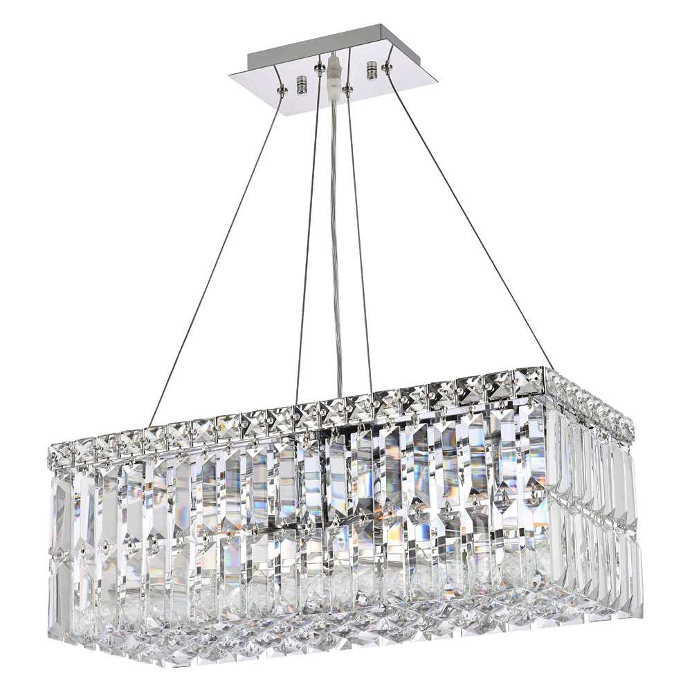 Elegant Chandelier - Chrome, L 10" (V2034D20C-RC)