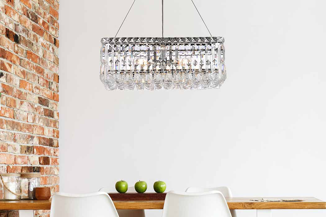 Elegant Chandelier - Chrome, L 10" (V2034D20C-RC)