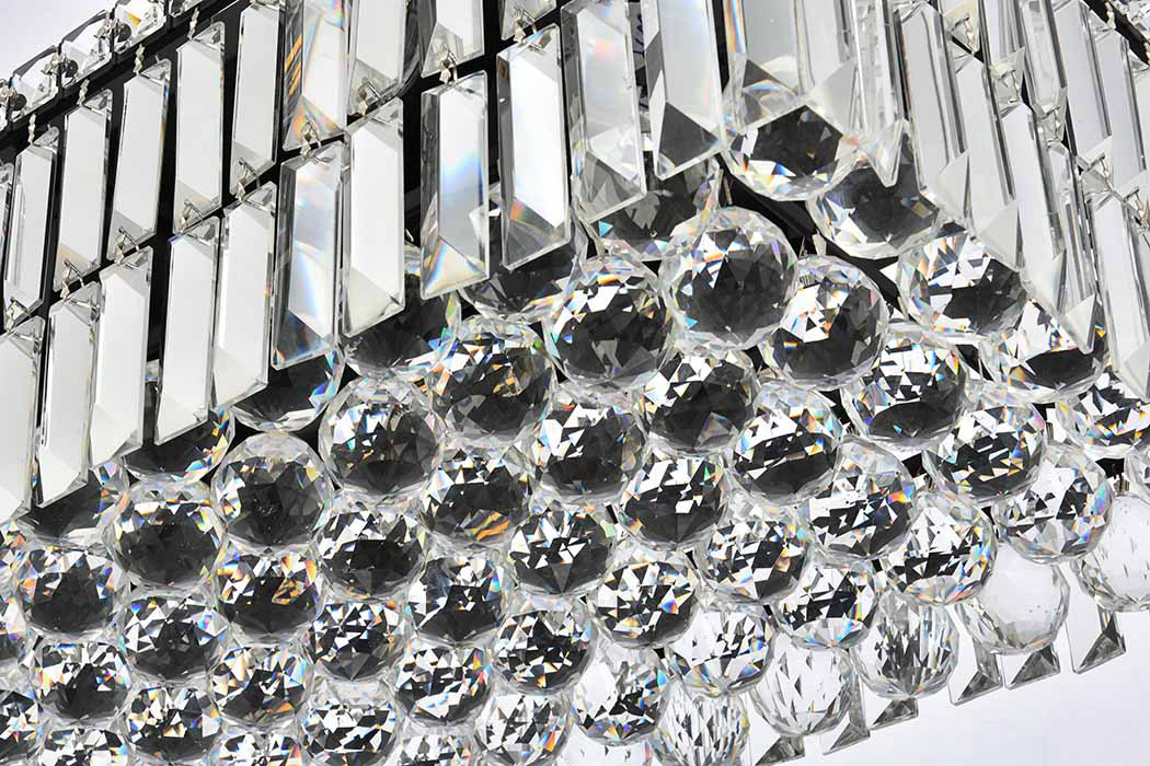 Elegant Chandelier - Black, L 12" (V2034D24BK-RC)
